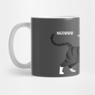 cat black cute vector cartoon meow Mug